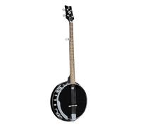 Ortega Guitars OBJ250-SBK Raven Series 5-String Banjo with Mahogany Resonator and Mahogany plywood Rim