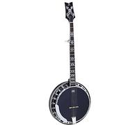 Ortega Guitars OBJ450-SBK Raven Series 5-String Banjo with Mahogany Resonator and Rim