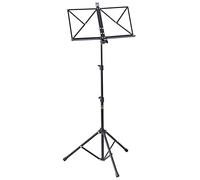 Ortega Guitars Portable Music Stand - Height Adjustable Music Stand - Including Carrying Bag - Aluminum, Black (OMS-1BK)