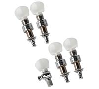 Ortega Guitars Professional 5-String Banjo Friction Tuning Pegs Chrome w/White ABS Buttons (OTMBJDC-CR)