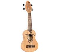 Ortega Guitars Sopranino Tiny Ukulele - Keiki K1 Series - Sea Turtle engraving - natural mahogany (K1-MM)