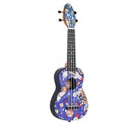 Ortega Guitars Soprano Ukulele Acoustic - Keiki K2 Series - Including Accessories - Agathis, ABS, Spaceman (K2-SP)