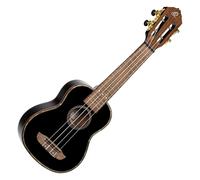 Ortega Guitars Soprano Ukulele Acoustic - Onyx Series - Including Gigbag - Spruce, Mahogany, Black (RUOX-SO)