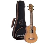 Ortega Guitars Soprano Ukulele Acoustic - Timber Series - Including Gigbag - Cedar, Walnut, Natural (RUTI-SO)