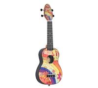 Ortega Guitars Soprano Ukulele Lefthanded - Acoustic - Keiki K2 Series - Including Accessories - Agathis, ABS, Peace ‘68 (K2-68-L)