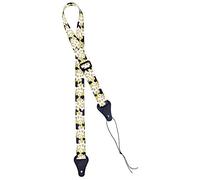 Ortega Guitars Ukulele Strap Adjustable - Nylon Straps Series - green flower (OUS-GRFL), 135cm