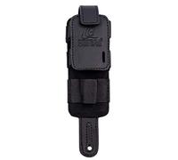 Ortega Guitars Wireless System Holder - Accessory for Wireless System - Including Adapter Cable - Faux Leather and Nylon, Black (OWSH)
