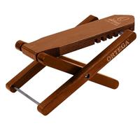 Ortega Guitars Wood Foot Stool - Height Adjustable Foot Rest - Birch, Dark Brown (OWFS-1DB)