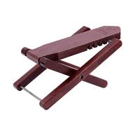 Ortega Guitars Wood Foot Stool - Height Adjustable Foot Rest - Birch, Wine Red (OWFS-1WR)