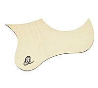 Ortega Guitars Wood Ukulele Pickguard - with Adhesive Foil, for Tenor and Baritone Ukulele - Maple, Natural (OWPTB-FMA)