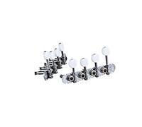 Ortega Mandolin Tuning Machine Heads Set F-Style Premium Black Buttons Chrome (OTMMAPREM-CR)