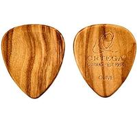 ORTEGA Olive Wood Picks - Curved Plectrum for Electric Guitar / 2pc Pack (OGPW-OV2)