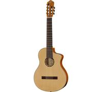 Ortega Guitars 7-Stringed Classical Guitar - Electro-Acoustic, 4/4 - Family Series Pro - Including Gig Bag - Solid Spruce, Sapele, Natural (RCE133-7)
