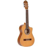 Ortega Guitars Requinto Classical Guitar - Deep Body - Requinto Series - Including Gig Bag - Solid Engelmann Cedar / Sapele, Natural (RQ39)