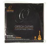 ORTEGA String Set 8-String Nylon Silver-plated Copper Wound - Made in Germany by Pyramid (OCTA-8NS)