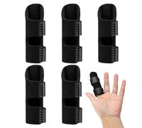 Orthèses de doigts 5pcs Noir Double Bande - Attelles pour Doigt Déclencheur, Fracture, Arthrite - Soutien et Redressement pour Pouce, Index, Majeur, Annulaire et Auriculaire