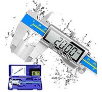Orthland Vernier Caliper Industrial Quality Digital Measuring Gauge with High Measuring Accuracy & Large LCD, Depth Gauge Stainless Steel Analogue IP54 Waterproof for Indoor Outdoor & Step Measurement