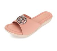 ORTHO JOY Comfortable Orthopedic Sandals for Women, Soft Cushioned Sole and Elegant Shoes for Everyday Wear, peach, 7 UK