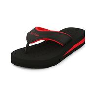 ORTHO JOY Doctor Orthopedic Soft Slippers for Women for Daily Use/mcr Chappals for Women/Orthopedic Slippers for Women, Black/Red, 7 UK