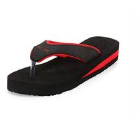 ORTHO JOY Doctor Orthopedic Soft Slippers for Women for Daily Use/mcr Chappals for Women/Orthopedic Slippers for Women, black red, 9 UK
