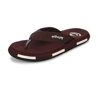 ORTHO JOY Extra Soft Doctor Ortho Slippers for men/Regular wear slipper, Dark Brown, 45.5 EU