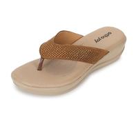 ORTHO JOY Ortho Women's Premium Comfort Everyday Walking Sandals, beige, 4 UK