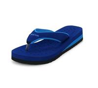 ORTHO JOY Women's Orthopedic Soft Slippers, Navy Blue Sky Blue, 8 UK