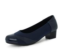 Ortho+rest Women Bunion Court Shoes Low Heel Orthopedic Slip on Dress Shoes （6,Navy