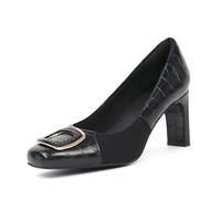 Ortho+Rest Women’s Orthopedic Dress Pumps - 3 Inch Orthotic Heels with Elastic Panels for Bunion Relief (6.5 UK,Black)