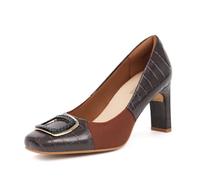 Ortho+Rest Women’s Orthopedic Dress Pumps - 3 Inch Orthotic Heels with Elastic Panels for Bunion Relief (5.5 UK,Brown)