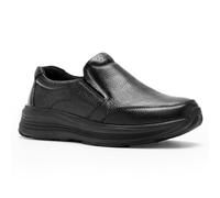 OrthoComfoot Men's Orthopedic Leather Dress Walking Shoes: Comfortable Orthotic Plantar Fasciitis Oxford Shoes with Arch Support, Casual Business Slip-On Loafers for Foot and Heel Pain Relief,