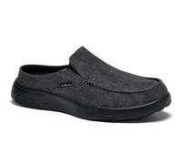 OrthoComfoot Men's Orthopedic Slip-On Loafers Walking Shoes with Arch Support: Casual Plantar Fasciitis Slippers for Flat Feet, Comfortable Orthotic Shoes for Foot and Heel Pain Relief, W2-black, 8 UK