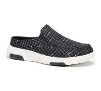 OrthoComfoot Women's Orthopedic Canvas Slip On Shoes, Comfortable Arch Support Slippers for Plantar Fasciitis, Casual Orthotic Loafers for Foot Heel Pain Relief, W7- Black/White, 9 UK