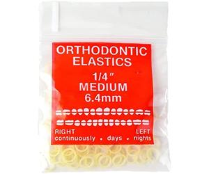 Orthodontic Elastics Bands 1/4 Inch Medium - Great for Dreadlocks and Braids (500 Pack)