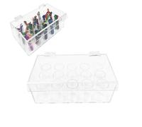 Orthodontic Ligature Ties Storage Box, YOUYA DENTAL 15 Holes Orthodontic Elastomeric O-Rings Braces Rubber Bands Case Ortho Orthodontic Ligature Tie Stick Holder Storage Box Acrylic Clear Organizer