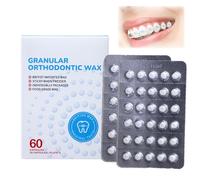 Orthodontic Wax 60 Pack Individual Hygienic Packaging, Dental Wax Long-Lasting Hold, Portable and Easy to Mold Braces Wax,Food Grade Relief Wax for Home Travel Office