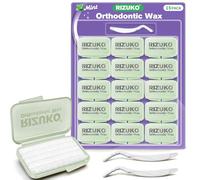 Orthodontic Wax for Braces 15-Pack (750 Pre-cut Dots) with 2 Scraper Kit - Unflavored Dental Wax Strips, Individually Wrapped, Food Grade - Protects Gums from Irritation