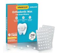 Orthodontic Wax for Braces, 210 Dots Individually Wrapped Dental Wax for Braces & Aligners, Pain Relief from Mouth Irritation, Unflavoured