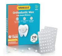 Orthodontic Wax for Braces, 210 Dots Individually Wrapped Dental Wax, Mint Flavoured Pain Relief for Braces & Aligners, Freshens Breath, Large Supply