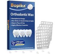 Orthodontic Wax for Braces - 240 Individually Wrapped Dental Wax Dots, Mint Flavor for Comfort & Protection, PFAS-Free & Gluten-Free
