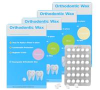 Orthodontic Wax for Braces,240 Pack Dental Wax,Individual Wraps,Hemispherical Design,Instant Comfort,Long-Lasting Hold,Pre-Cut Capsules(Mint/Strawberry/Original)