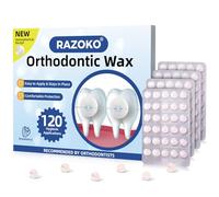 Orthodontic Wax for Braces, Hemispherical Strawberry Dots, Food-Grade, 120 Count