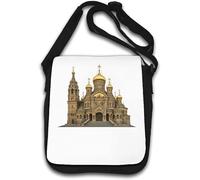 Orthodox Church with Golden Domes Shoulder Bag White