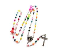 Orthodox Crucifix for Pendant Rosary Necklace Prayer Acrylic Rosaries Beads Chain Religious