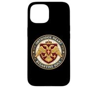 Orthodox Heart Byzantine Soul Christian Byzantium Eagle Case for iPhone 15