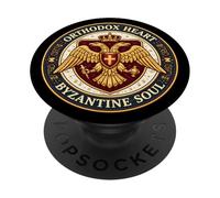 Orthodox Heart Byzantine Soul Christian Byzantium Eagle PopSockets Adhesive PopGrip