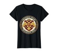Orthodox Heart Byzantine Soul Christian Byzantium Eagle Value Graphic T-Shirt, Women, Black, XL