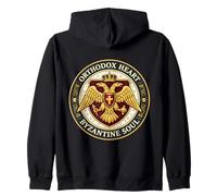 Orthodox Heart Byzantine Soul Christian Byzantium Eagle Zip Hoodie