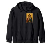Orthodox Icon: Jesus Christ The Good Shepherd Zip Hoodie