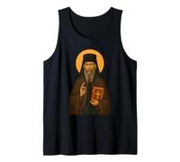Orthodox Icon of Seraphim Rose Holding The Holy Book Tank Top